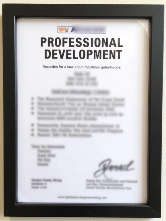 Attestato di aggiornamento professionale su nuove linee guida nutrizionali.